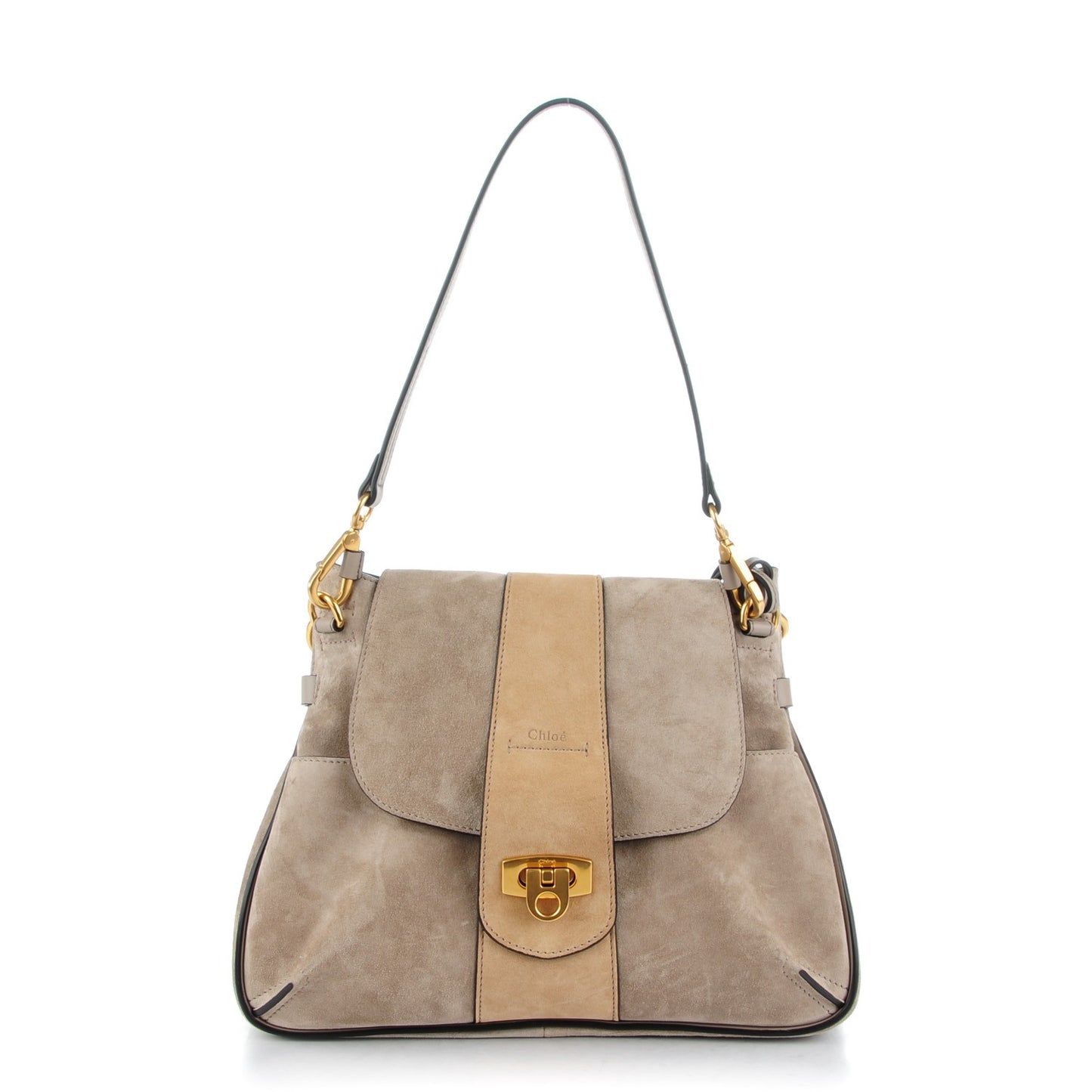 Suede Small Lexa Shoulder Bag Motty Grey