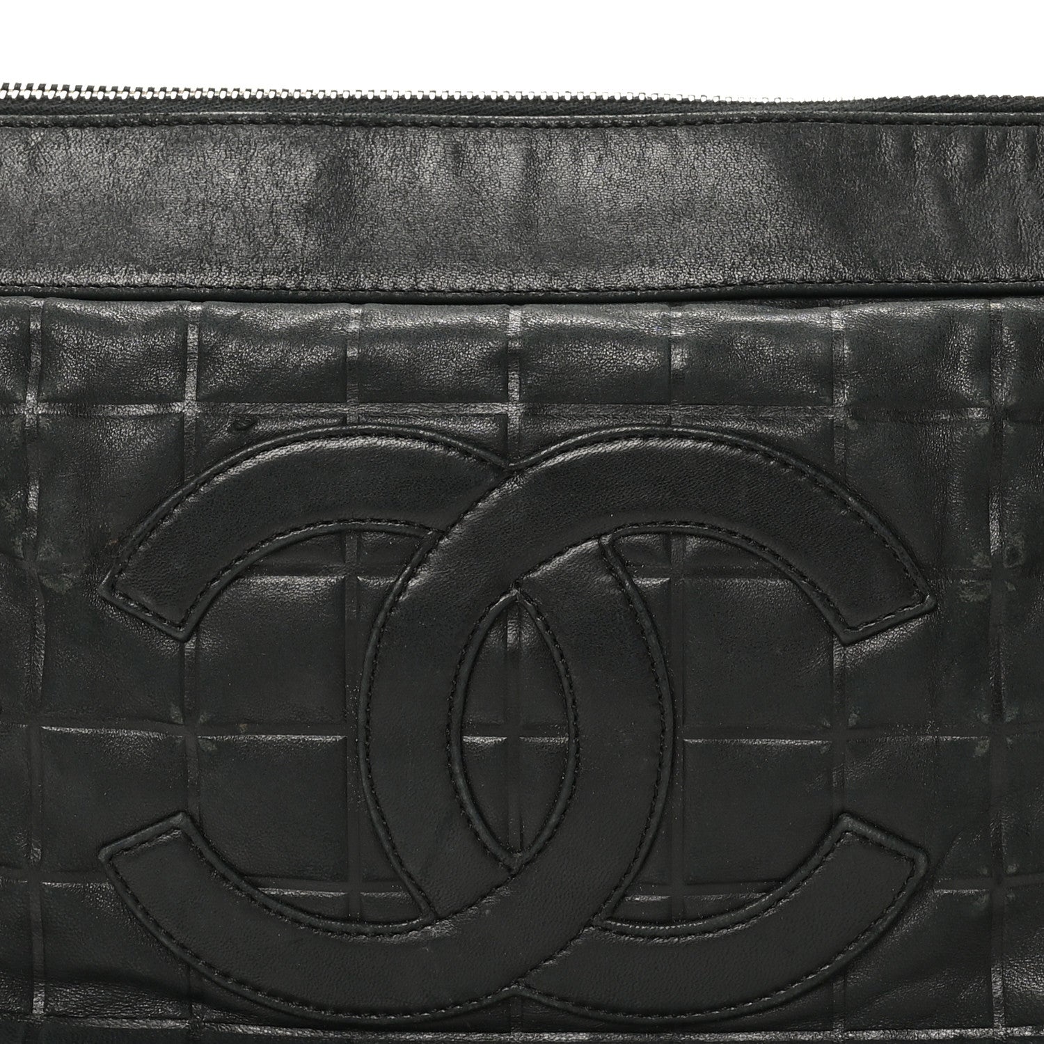 Chanel Lambskin Quilted Medium Chocolate Bar Shoulder Bag Black 8 of 10