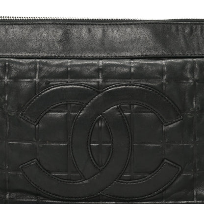 Chanel Lambskin Quilted Medium Chocolate Bar Shoulder Bag Black 8 of 10