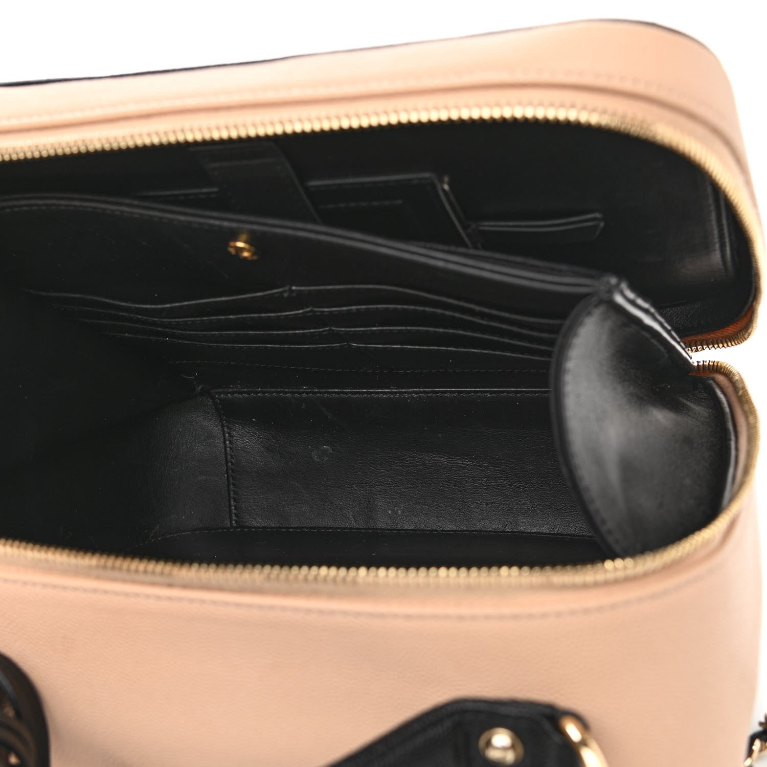 Chanel Caviar Quilted Large CC Filigree Vanity Case Beige Black 6 of 12