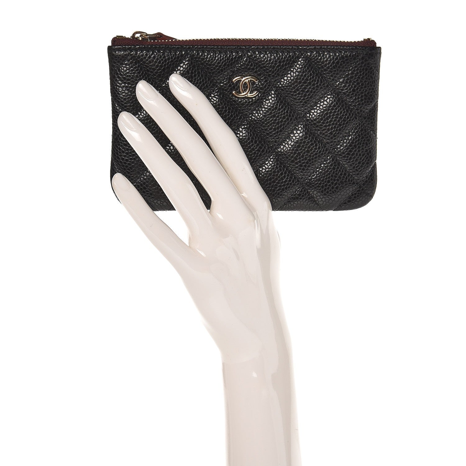 Chanel Caviar Quilted Small Cosmetic Case Black 2 of 8