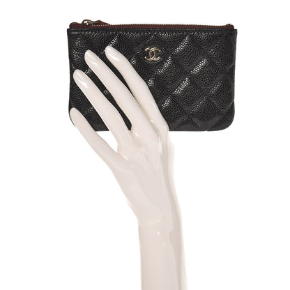 Chanel Caviar Quilted Small Cosmetic Case Black 2 of 8