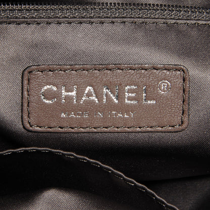 Chanel Vinyl Mohair Trimmed CC Bonbons Tote Silver 5 of 6