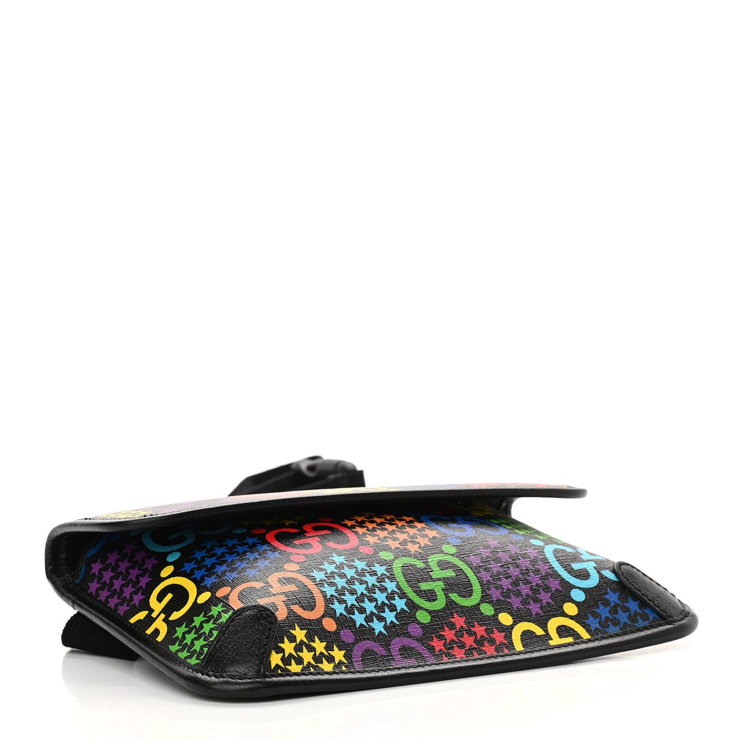 GG Supreme Monogram Psychedelic Slim Belt Bag Black