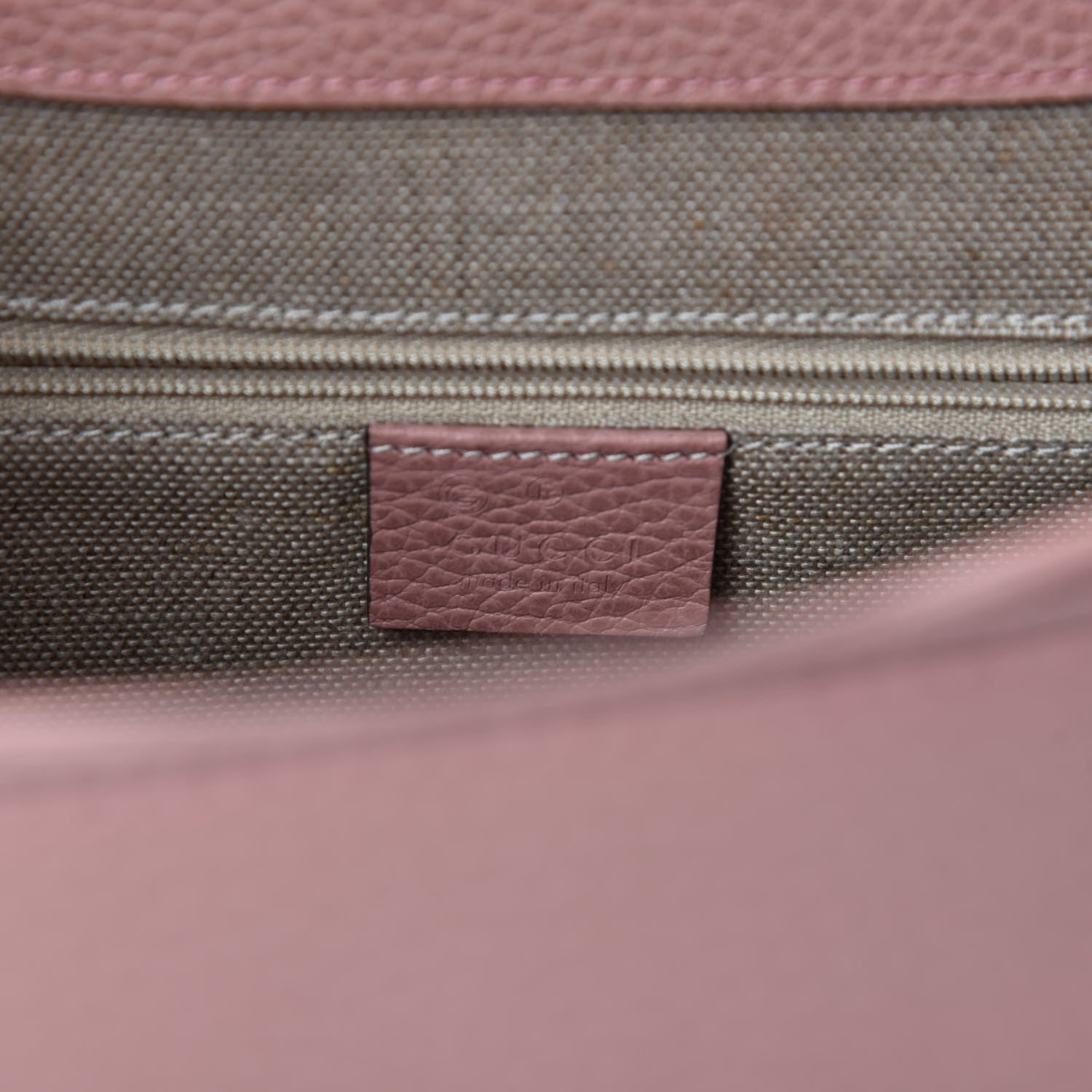Gucci Dollar Calfskin Medium Interlocking G Top Handle Shoulder Bag Soft Pink 8 of 10