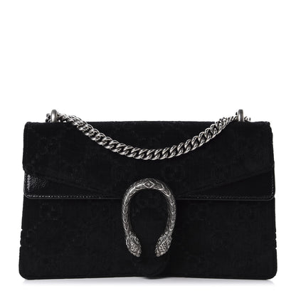 Gucci Velvet GG Monogram Small Dionysus Shoulder Bag Black 1 of 10