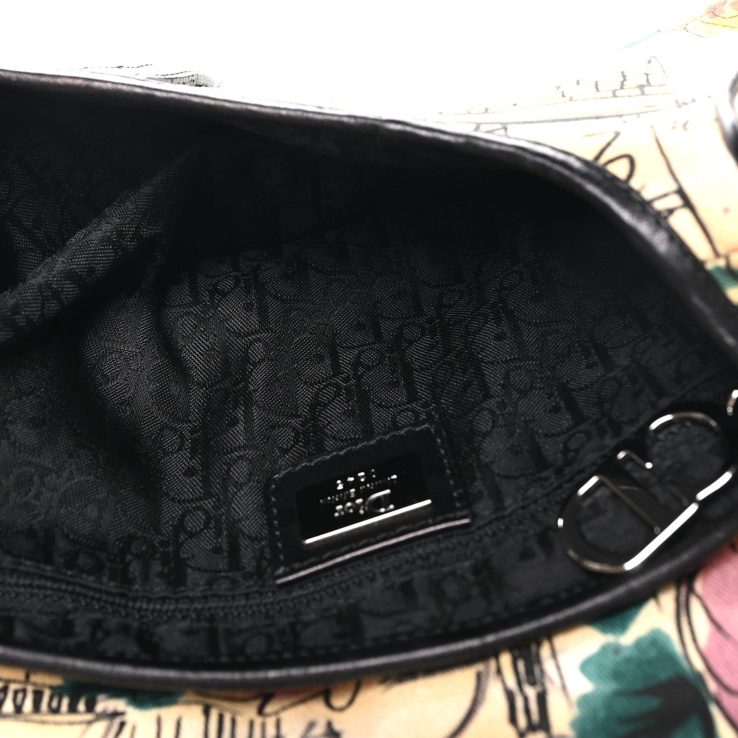Christian Dior Canvas Paris 50s Saddle Bag Multicolor 5 of 9