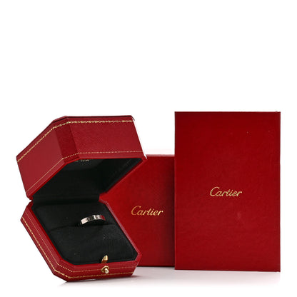 Cartier 18K White Gold 3.5mm LOVE Wedding Band Ring 60 9 6 of 6