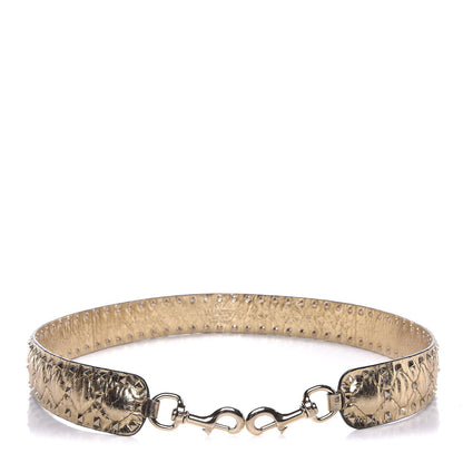 Valentino Garavani Metallic Wrinkled Lambskin Rockstud Spike Shoulder Strap Mekong 1 of 3