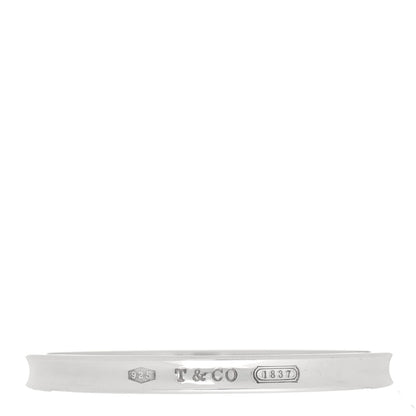 Tiffany Sterling Silver Narrow 1837 Bangle Bracelet 1 of 4