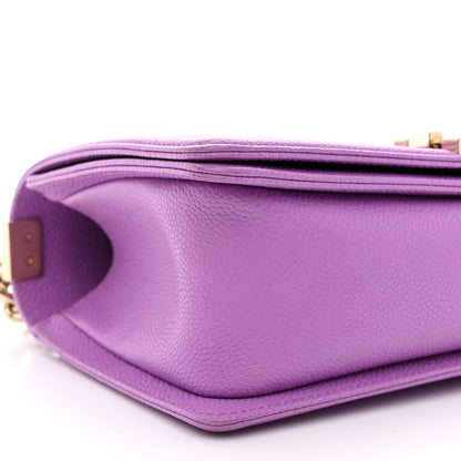 Chanel Caviar Quilted Medium Boy Flap Purple 9 of 11