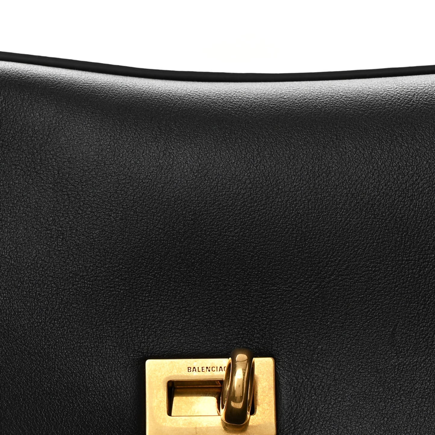 Smooth Calfskin Large Rodeo Top Handle Handbag Black