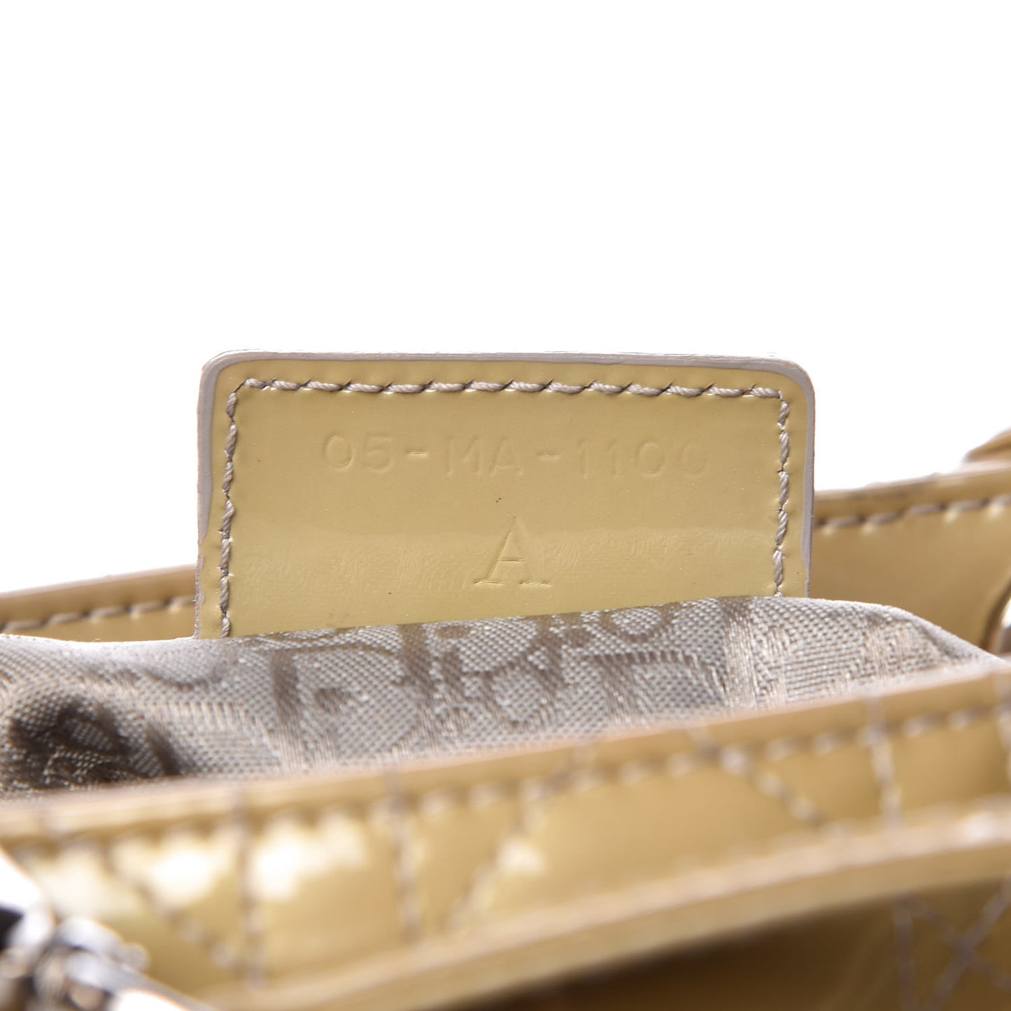 Patent Cannage Large Lady Dior Beige