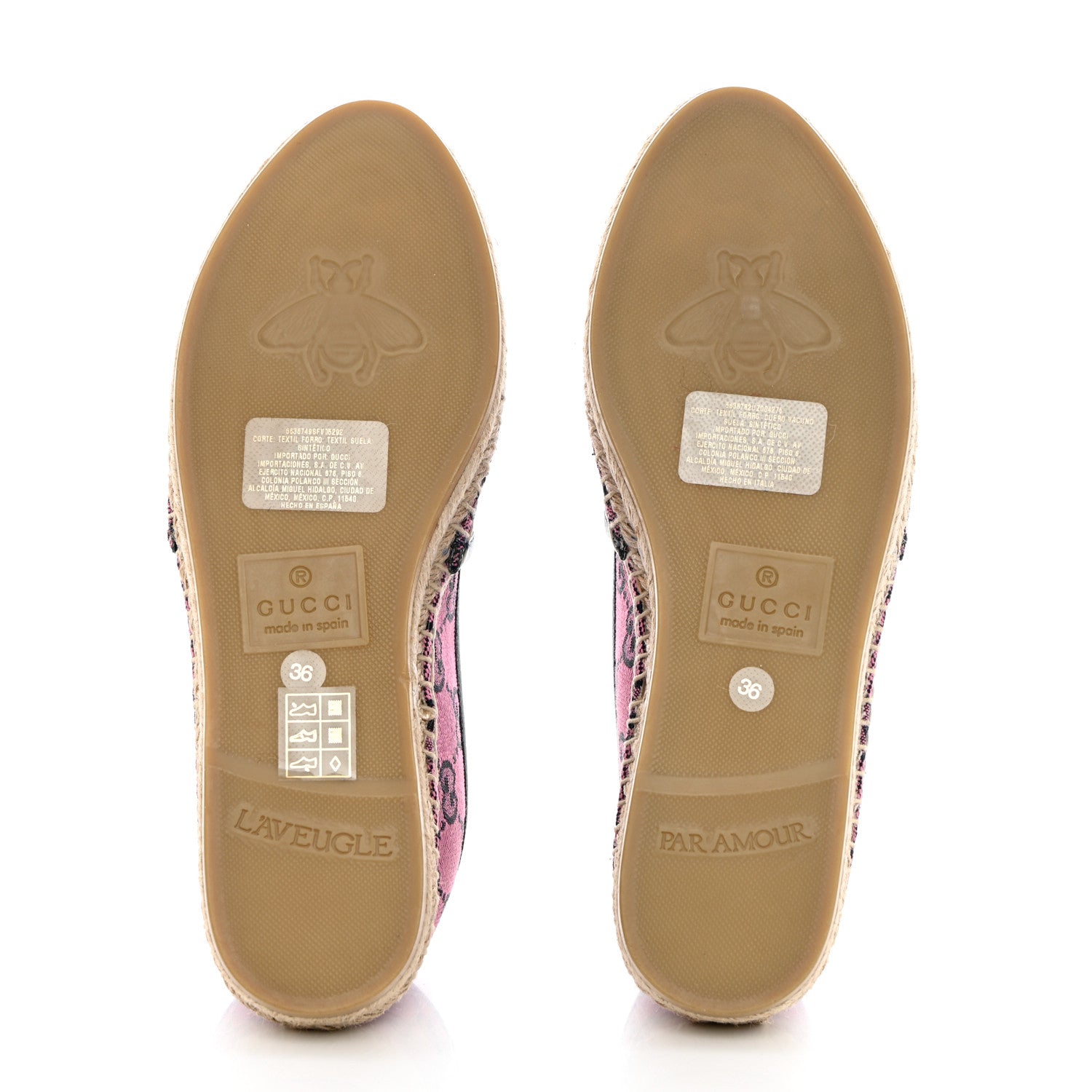 Gucci GG Monogram Multicolor Espadrilles 36 Pink Blue 5 of 11