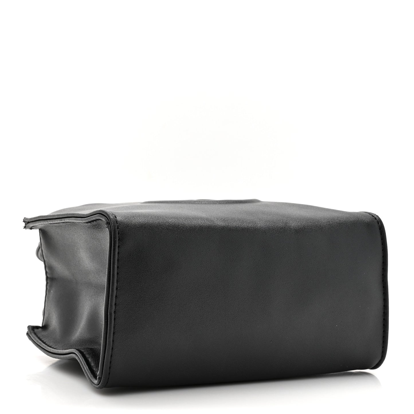 Vegan Leather Small Shopping Bag Black