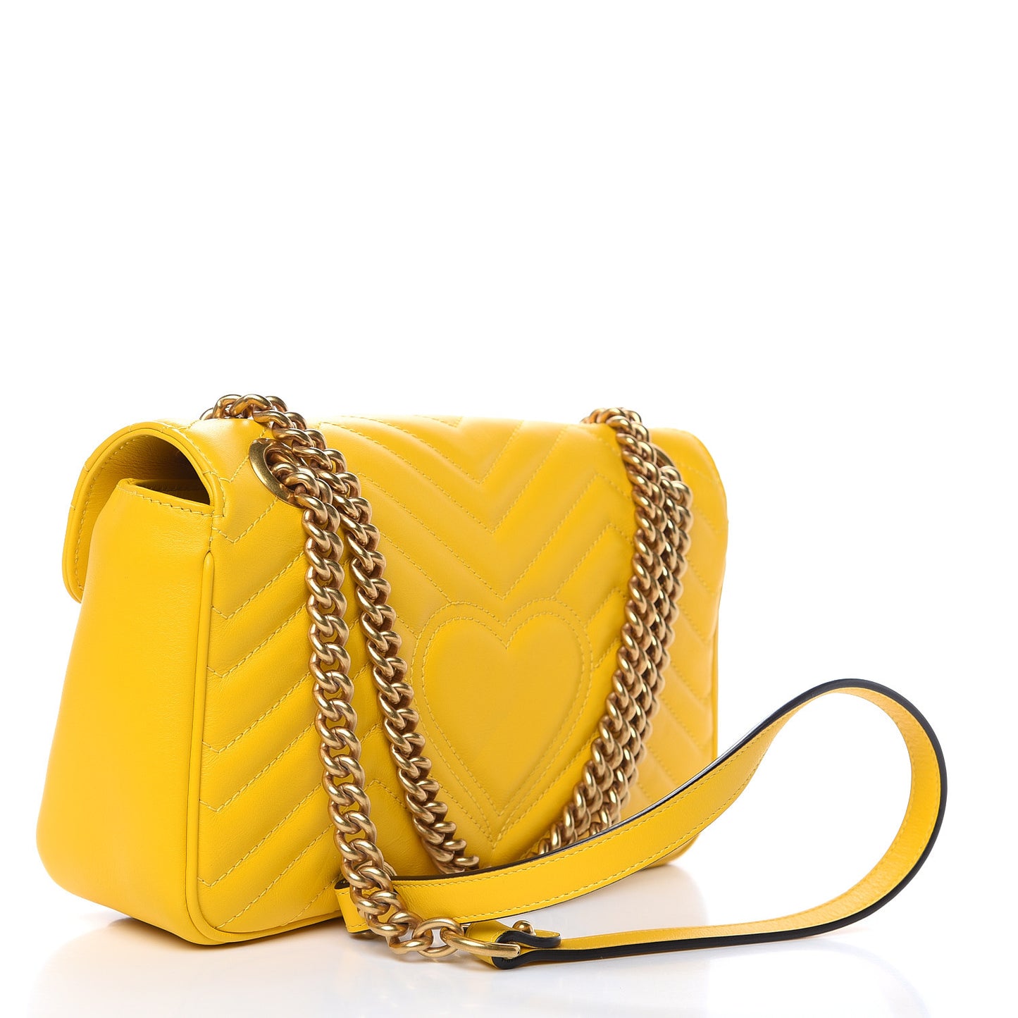 Calfskin Matelasse Small GG Marmont Shoulder Bag Stone Topaz