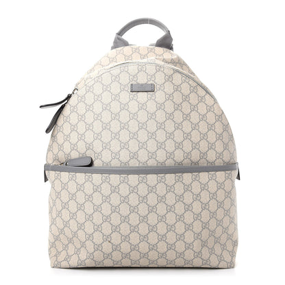 Gucci GG Supreme Monogram Medium Classic Backpack Ecru Grigio 1 of 9