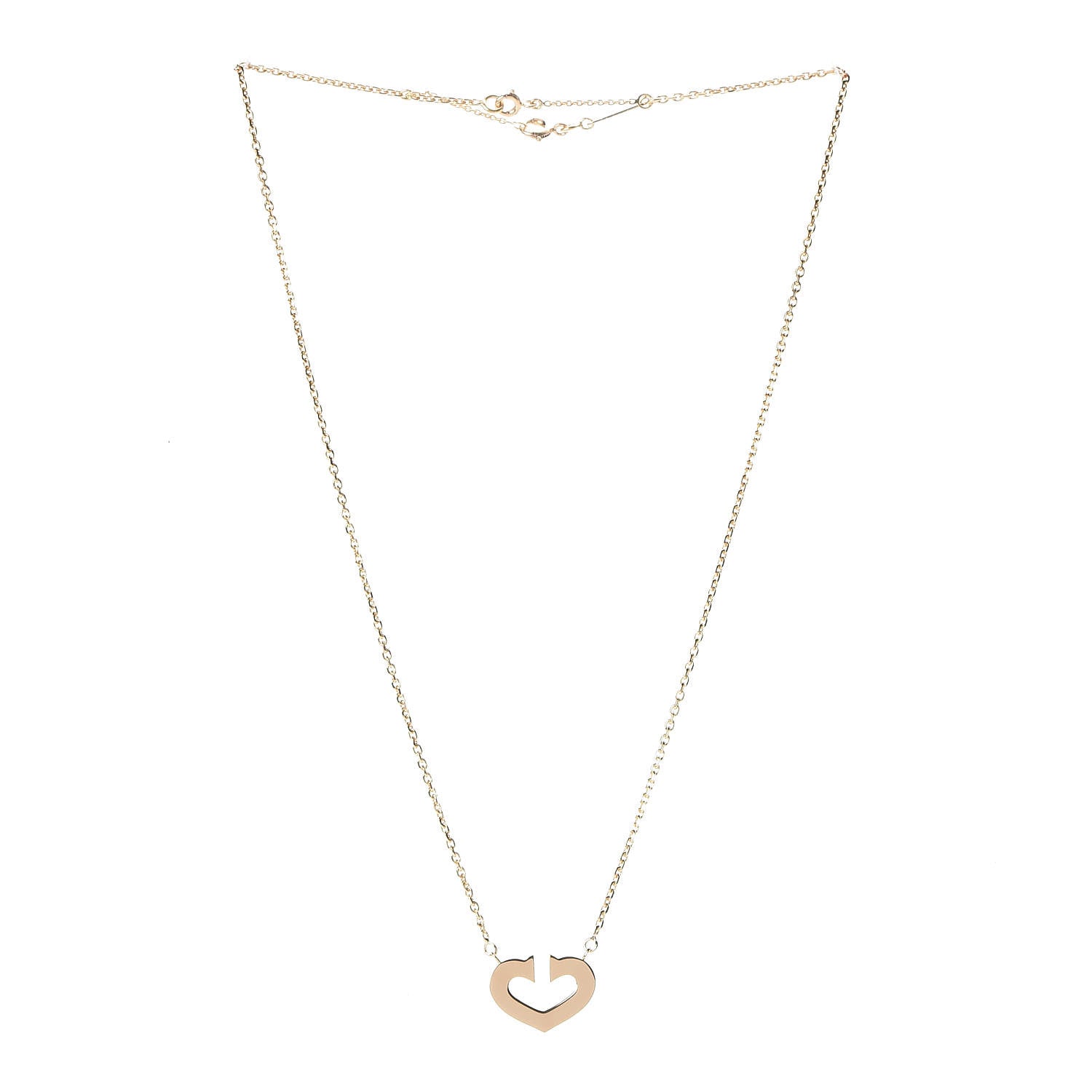 Tiffany CARTIER 18K Yellow Gold Medium Hearts and Symbols Necklace 3 of 6