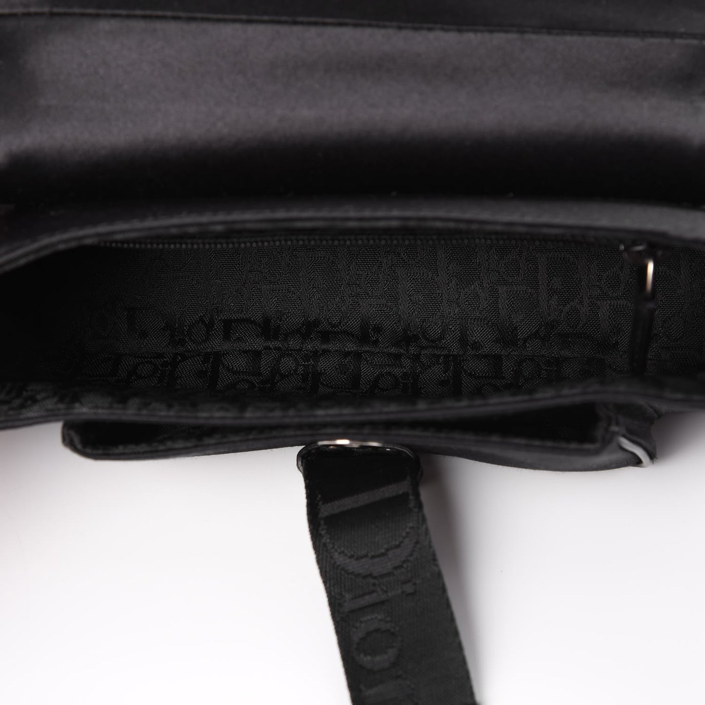 Satin Crystal Hardcore Clutch Black