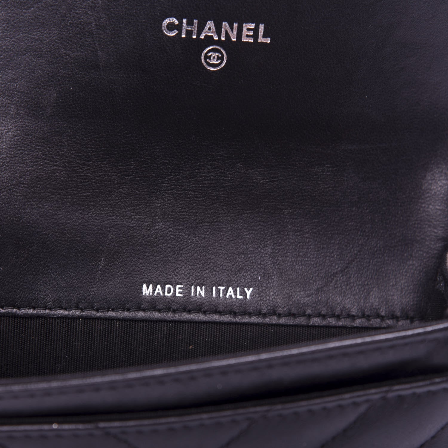 Chanel Lambskin Chevron Quilted Studded Card Holder Black 7 of 9