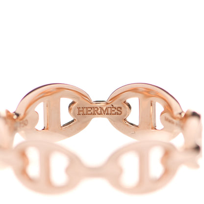 Hermes 18K Rose Gold PM Chaine D'Ancre Enchainee Ring 51 5.75 4 of 7