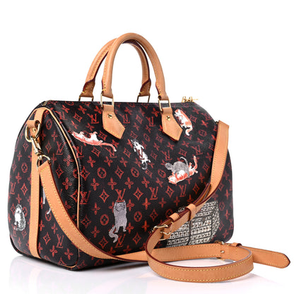 Louis Vuitton Catogram Speedy Bandouliere 30 Marron 3 of 20