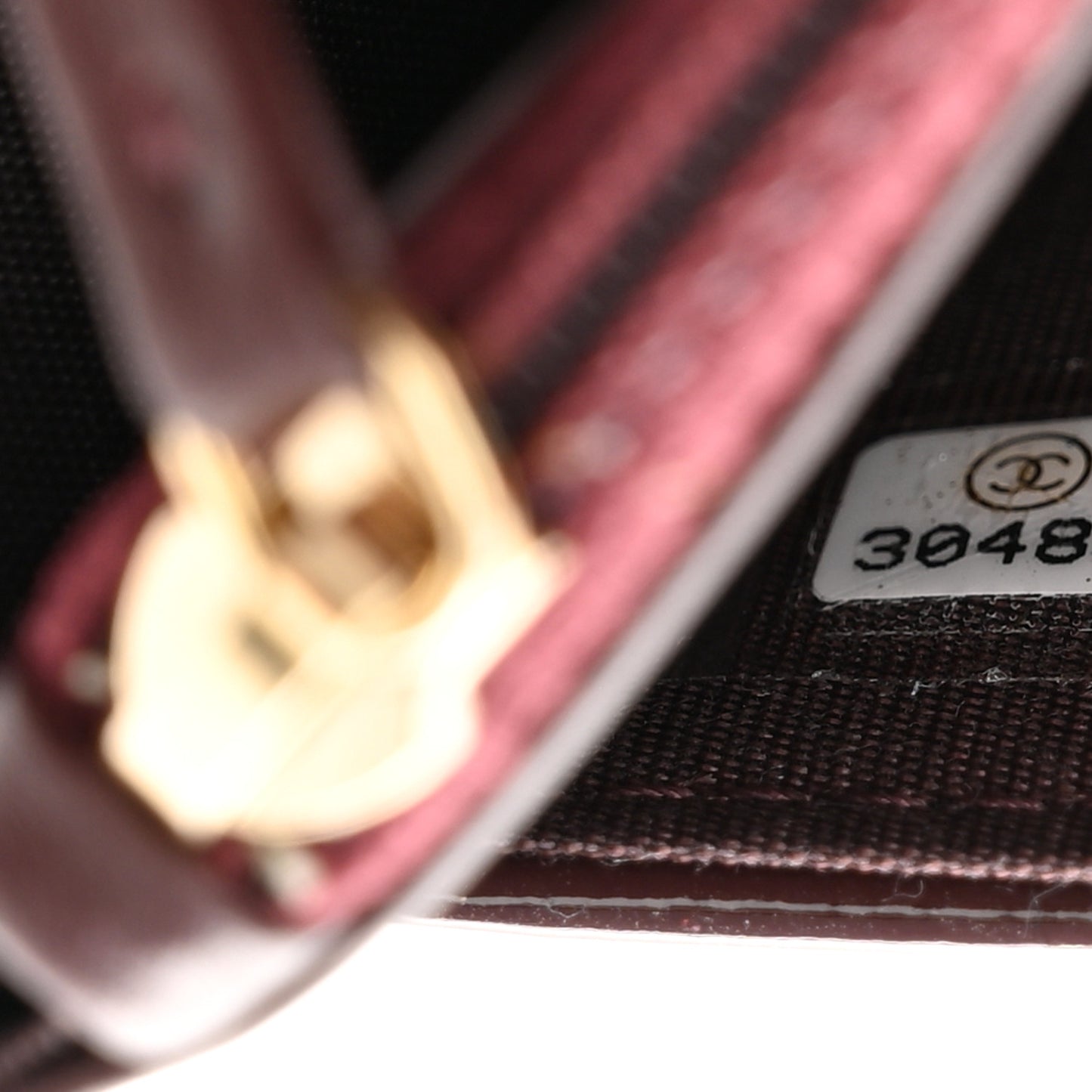 Shiny Crumpled Calfskin Quilted Chanel 19 Wallet On Chain WOC Burgundy