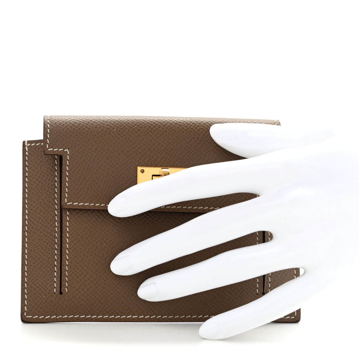 Hermes Epsom Kelly Pocket Compact Wallet Etoupe 2 of 9
