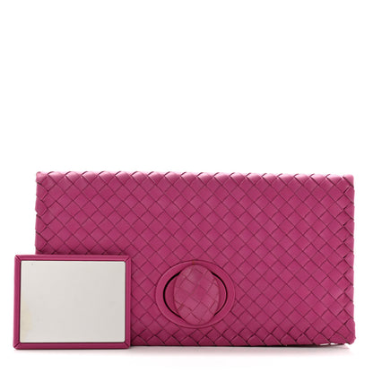 Bottega Veneta Nappa Intrecciato Turnlock Clutch Ametiste 3 of 11