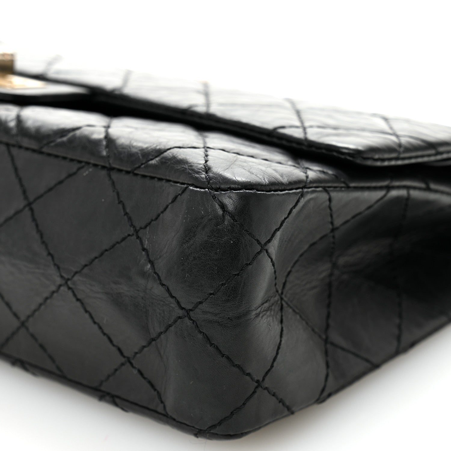 Chanel Aged Calfskin Quilted 50th Anniversary 2.55 Reissue 226 Flap Black 10 of 12