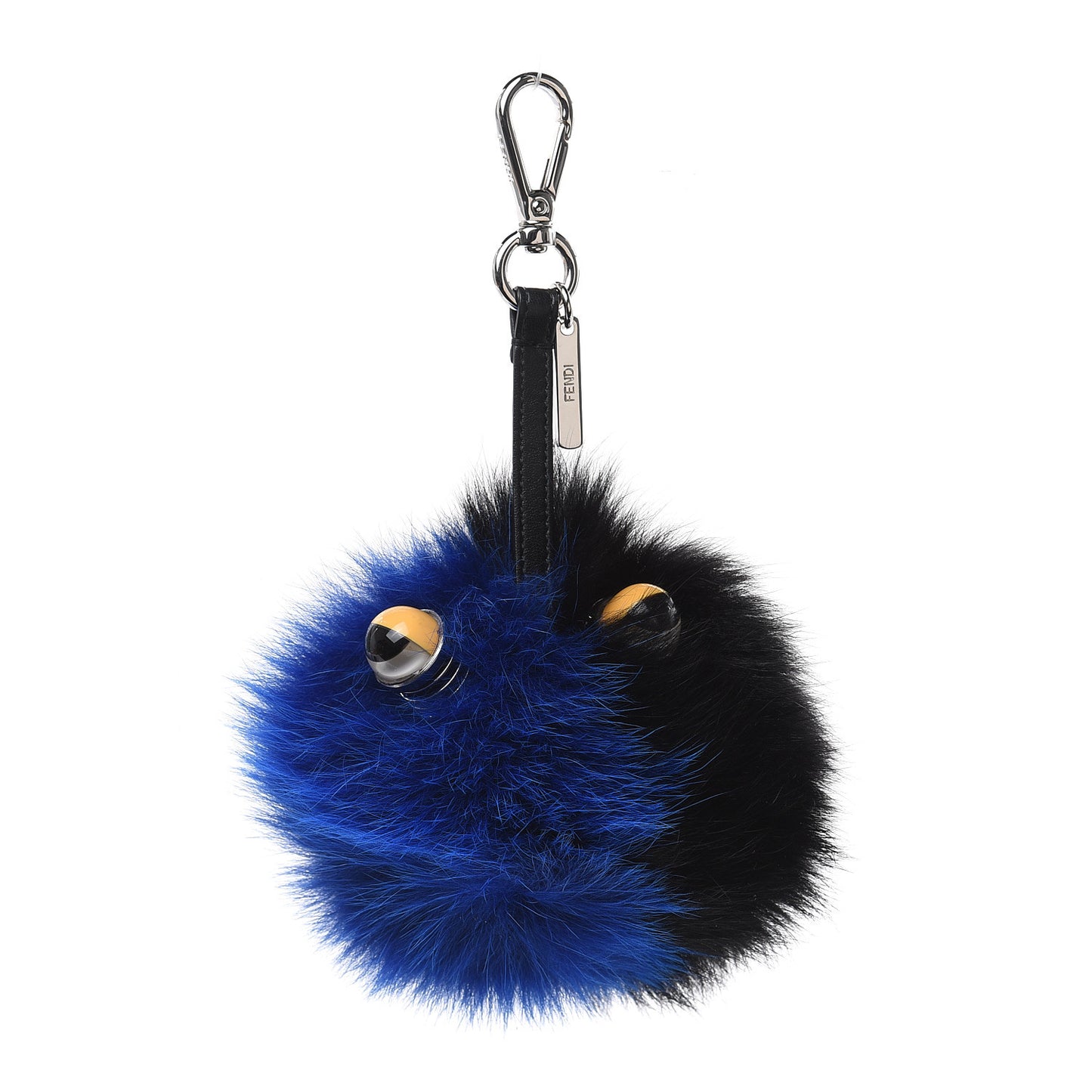 Mink Fur Spring Eyes Monster Bag Bug Charm Black Blue