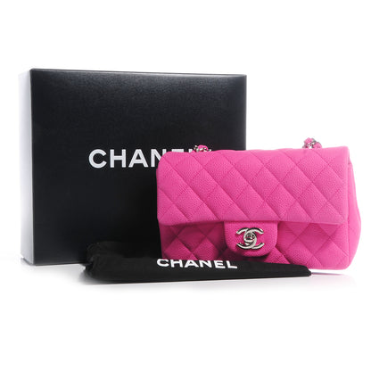 Chanel Iridescent Caviar Quilted Mini Flap Pink 10 of 10
