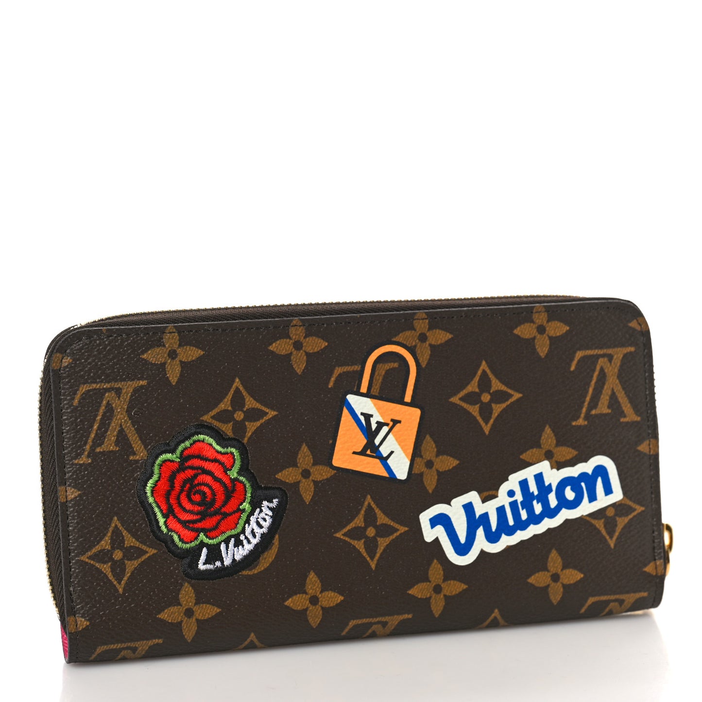Monogram Travel Stickers Zippy Wallet