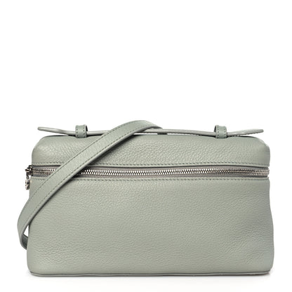 Loro Piana Grained Calfskin L19 Extra Pocket Pouch Eucalyptus 1 of 8