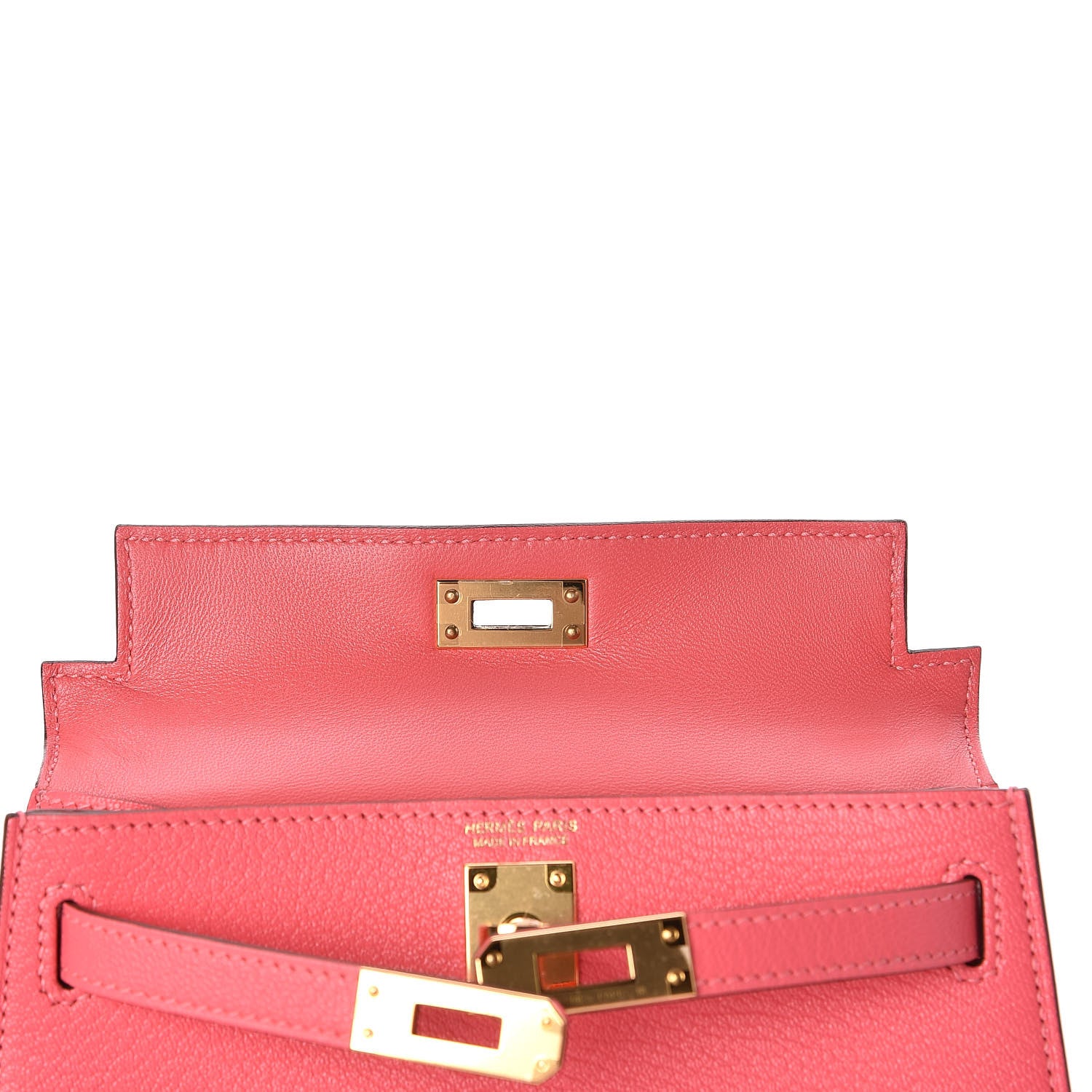 Hermes Chevre Mysore Mini Kelly Sellier 20 Rose Lipstick 18 of 29