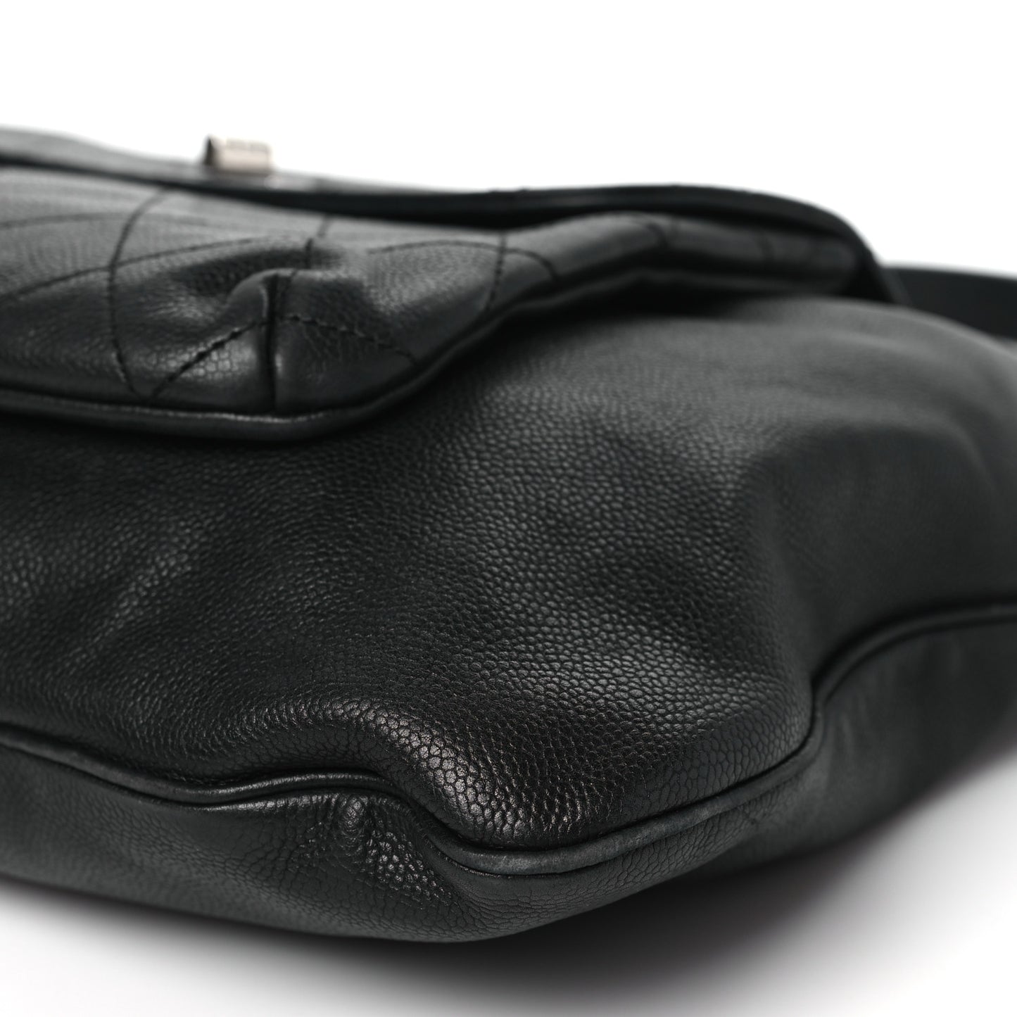 Caviar Stitched Pocket In The City Hobo Black