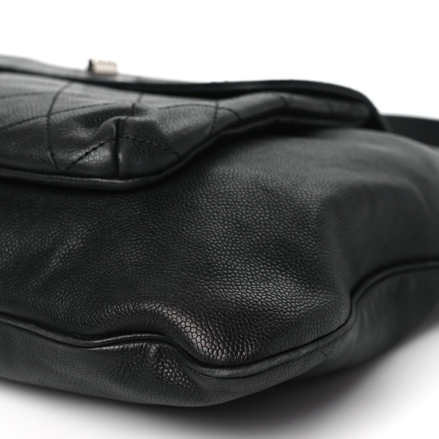 Chanel Caviar Stitched Pocket In The City Hobo Black 10 of 14