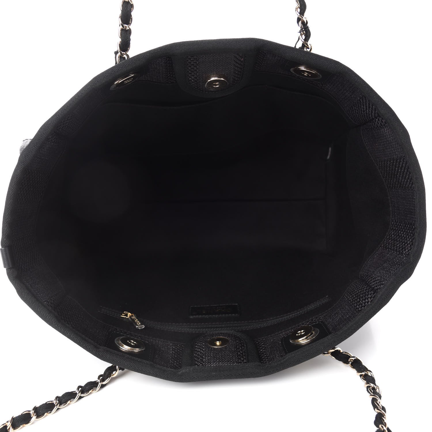 Chanel Mixed Fibers Calfskin Small Deauville Tote Black 5 of 13