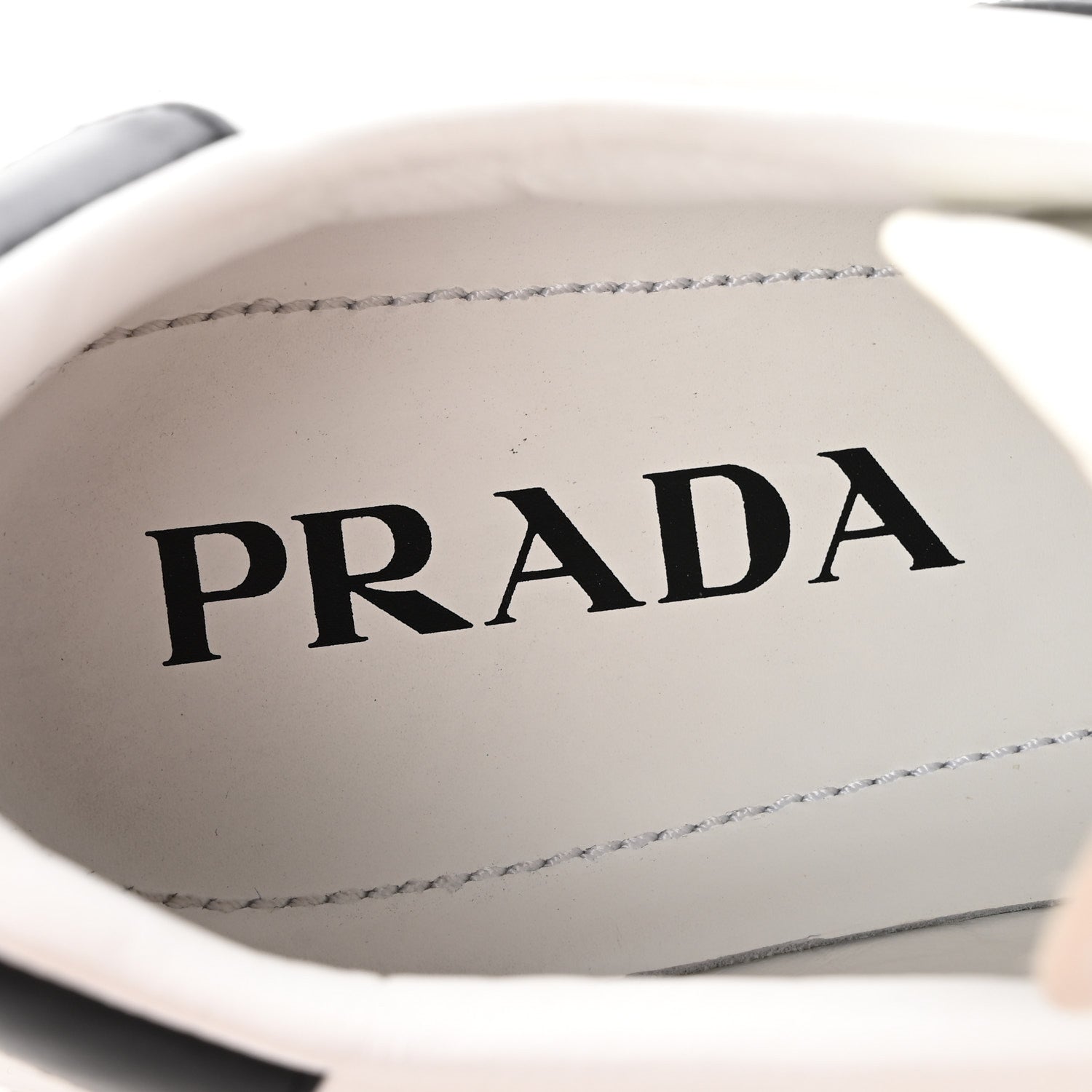 Prada Vitello Soft Logo 45mm Platform Sneakers 39 White Black 7 of 13