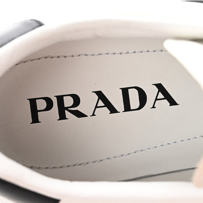 Prada Vitello Soft Logo 45mm Platform Sneakers 39 White Black 7 of 13