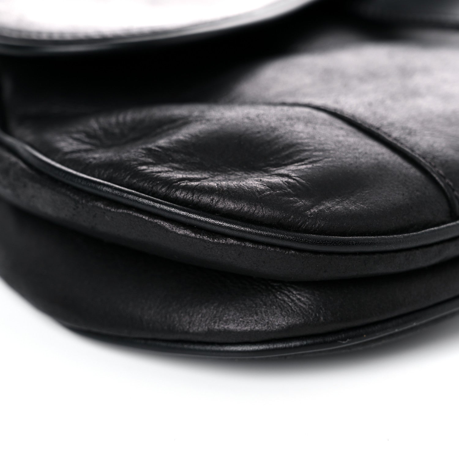 Christian Dior Calfskin Saddle Bag Black 7 of 24