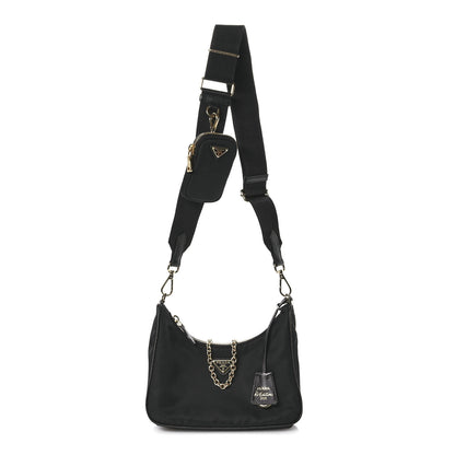 Prada Nylon Re-Edition 2005 Shoulder Bag Black 8 of 13