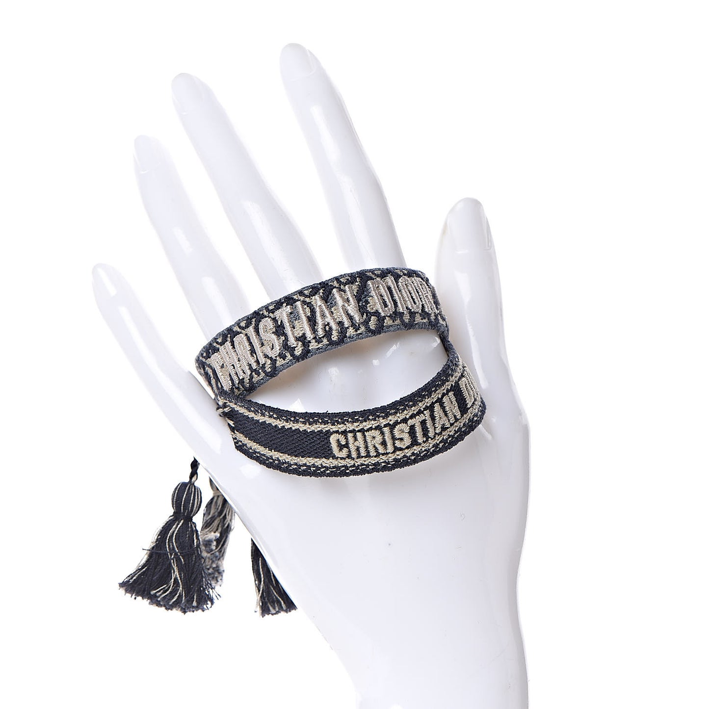 Woven Cotton J'Adior Friendship Bracelet Set Navy