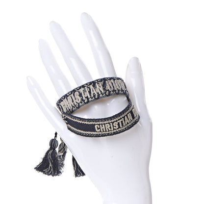 Christian Dior Woven Cotton J'Adior Friendship Bracelet Set Navy 4 of 8
