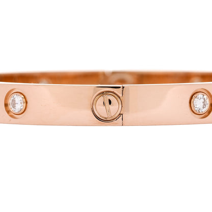 Cartier 18K Pink Gold 10 Diamond LOVE Bracelet 17 2 of 5