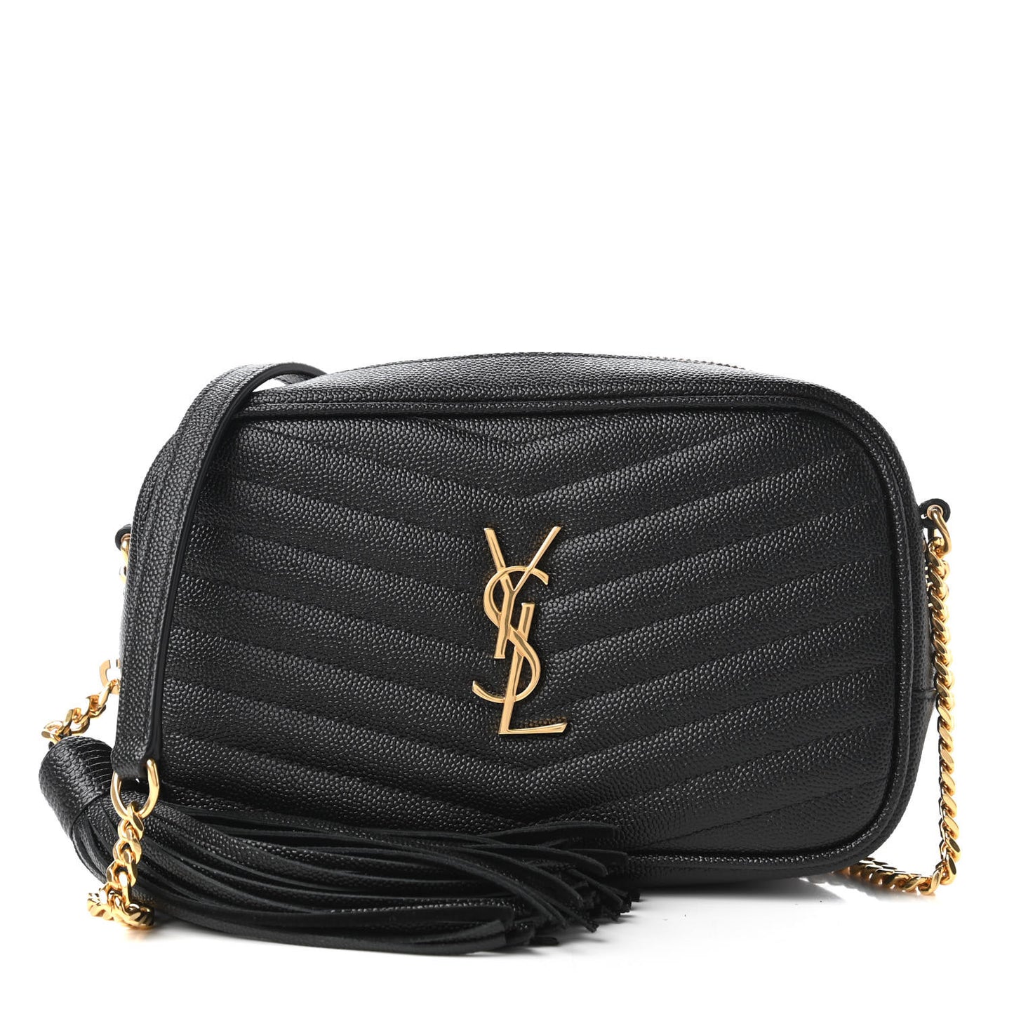 Grain De Poudre Matelasse Monogram Mini Lou Camera Bag Black