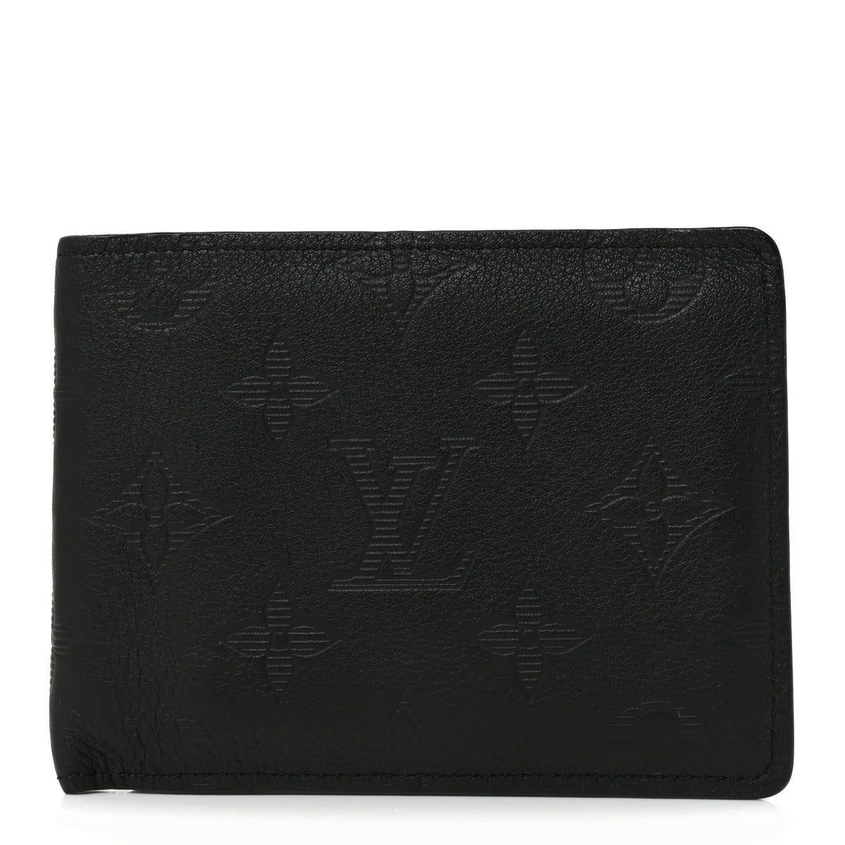 Louis Vuitton Calfskin Monogram Shadow Multiple Wallet Black 1 of 6