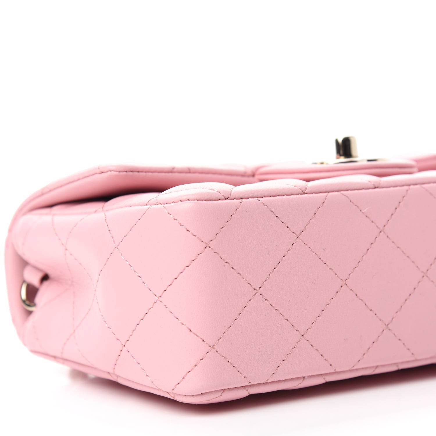 Chanel Lambskin Quilted Mini Rectangular Flap Pink 6 of 11