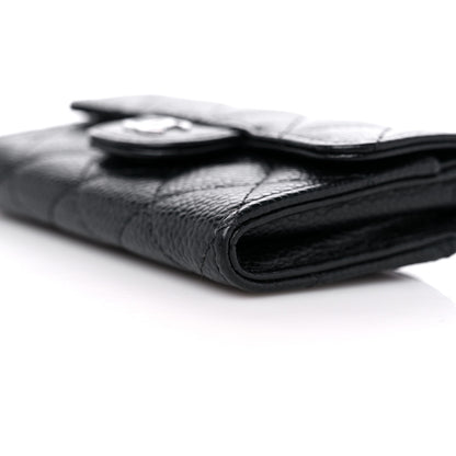 Chanel Caviar Quilted Flap Card Holder Wallet Black 10 of 12