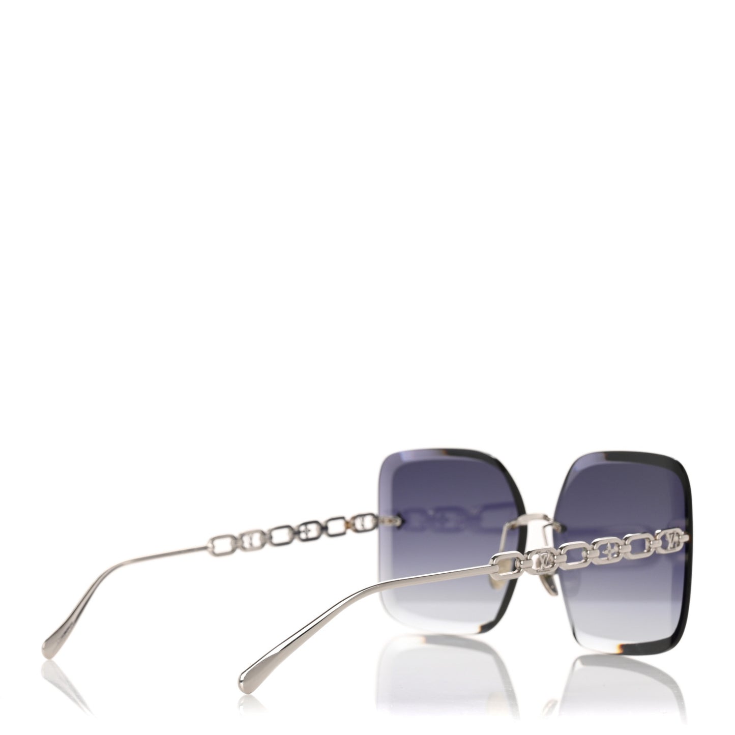 Metal LV Jewel Square Sunglasses Z2161U Silver Grey
